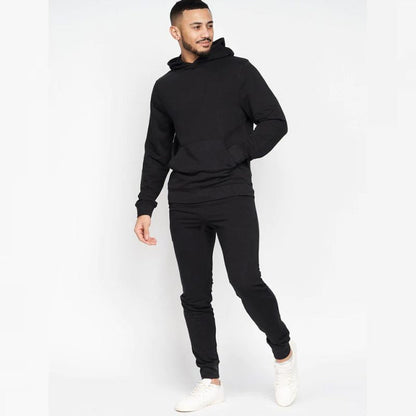 Men Hoodie Long Sleeve Solid Color