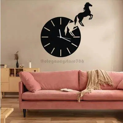 Calligraphy Art Sticker Wall Clock