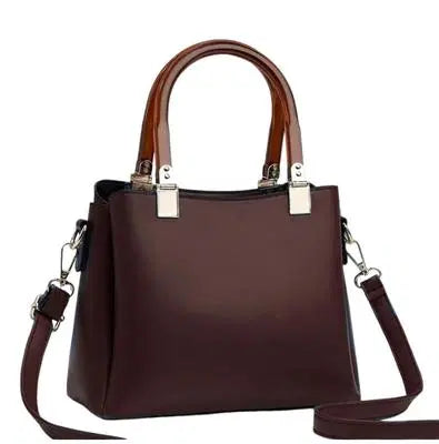 Women's Leather Plain Shoulder Bag